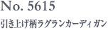 No. 5615　引き上げ柄ラグランカーディガン